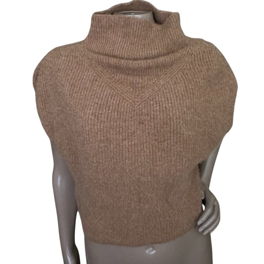 Anthropologie The Enza Cashmere Poncho Cowl Neck Knit Sweater Vest - Brand New! - Picture 5 of 8